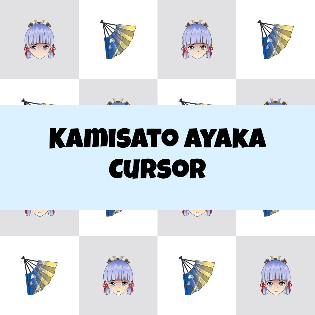 Preview Kamisato Ayaka cursor custom cursor pack